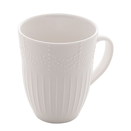 CANECA DE PORCELANA NEW BONE CHANDELIER BRANCA 340ml