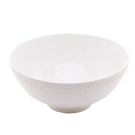 BOWL DE PORCELANA NEW BONE PEARL BRANCO 19,5x8,8cm
