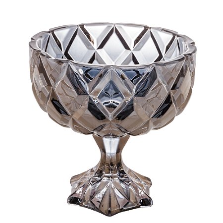 CENTRO MESA DECORATIVO C/PÉ CRISTAL DE CHUMBO 18x18cm