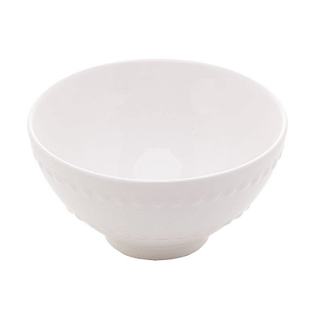 BOWL DE PORCELANA NEW BONE PEARL BRANCO 8,5x4,5cm