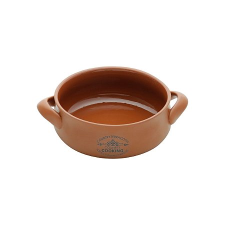 TRAVESSA DE CERÂMICA COUNTRY COOKING MARROM 23x7cm