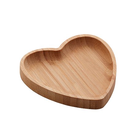 BANDEJA DE BAMBU HEART 12,5x12,5x1,5cm