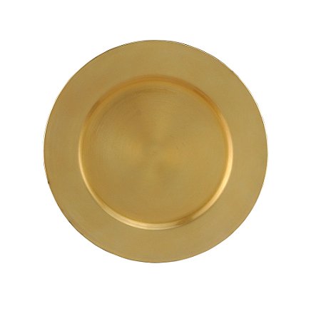 SOUSPLAT DE PLÁSTICO OPALA DOURADO 33cm