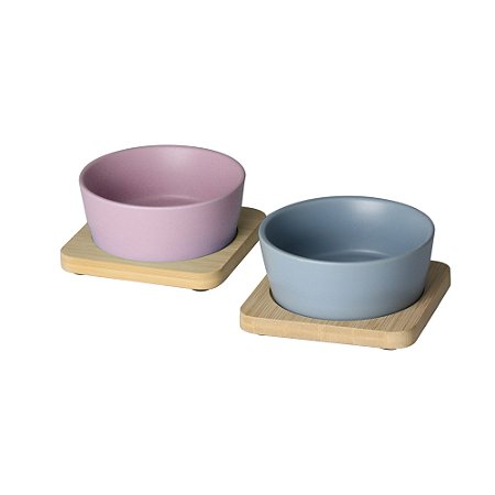 CJ PETISQUEIRA C/2 BANDEJAS BAMBU 2 POTES 10x10cm 70% BAMBU