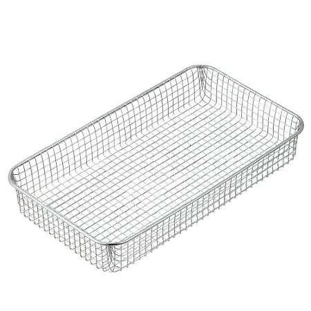 CESTO ORGANIZADOR DE METAL CROMADO 35x20,5x5,50cm