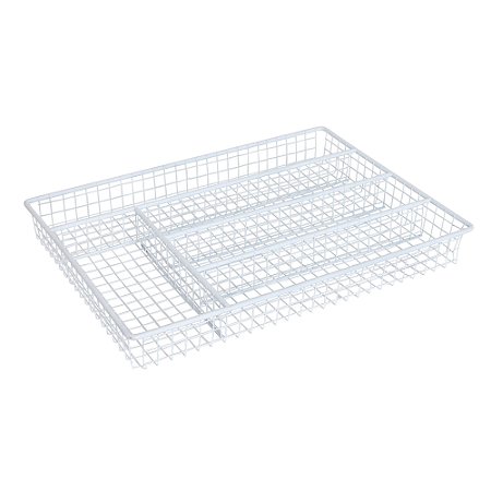 PORTA TALHERES METAL BRANCO 36x26x5cm