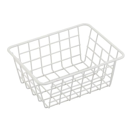 CESTA ORGANIZADORA METAL BRANCO 20x15,5x8cm