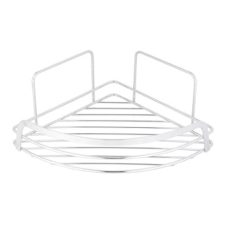 CANTONEIRA PORTA SHAMPOO METAL CROMADA 22,8x29,8x10cm