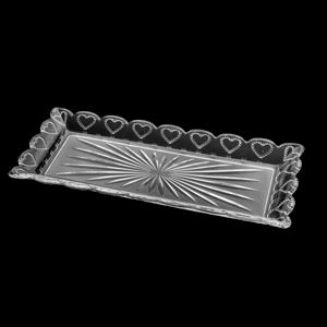 TRAVESSA DE CRISTAL DE CHUMBO HEART 36,5x17,5x3,5cm
