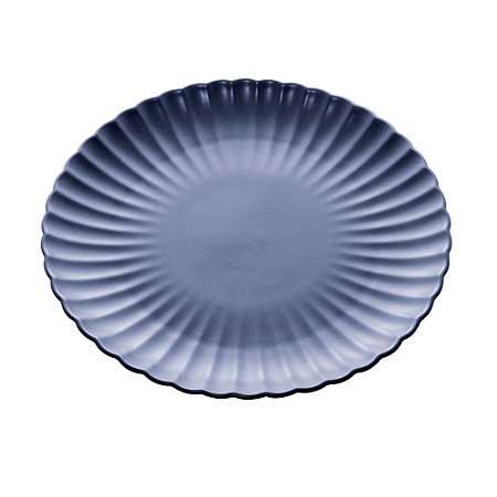 PRATO PORCELANA NÓRDICA AZUL ESCURO MATT 26x3cm