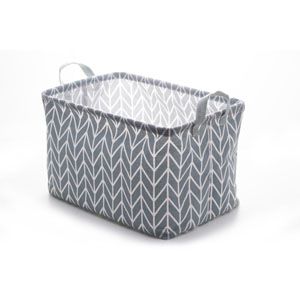 CESTO ORGANIZADOR DE POLIÉSTER RETANGULAR CHEVRON 38x26x24cm