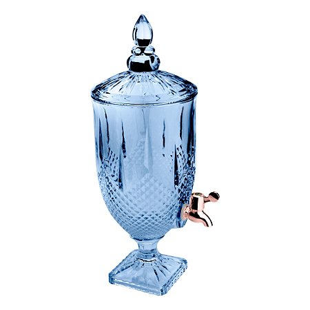 DISPENSER EM CRISTAL ECOLÓGICO C/TORNEIRA ROSE DIAMANTE 4,5l