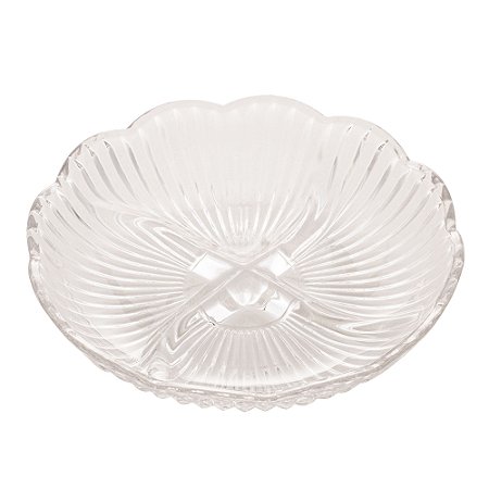 PETISQUEIRA C/4 DIVISÓRIAS CRISTAL CHUMBO RENAISSANCE 18x4cm