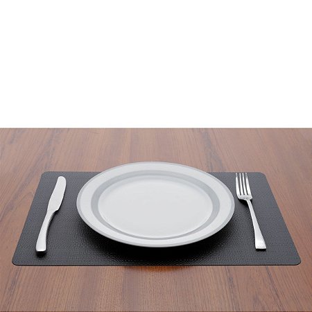 LUGAR AMERICANO DE PLÁSTICO CLASSIC PRETO 43,5x28,5cm