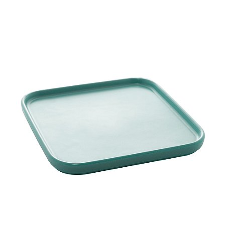 CJ 3 PETISQUEIRAS PORCELANA QUADRADA NÓRDICA MENTA 15x15x2cm
