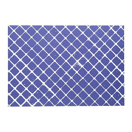 LUGAR AMERICANO DE PLÁSTICO LOSANGO AZUL E BRANCO 43x30cm