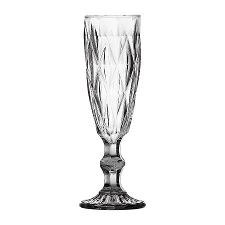 CJ 6 TAÇAS P/CHAMPAGNE VIDRO SODO-CÁLCICO DIAMOND 140ml