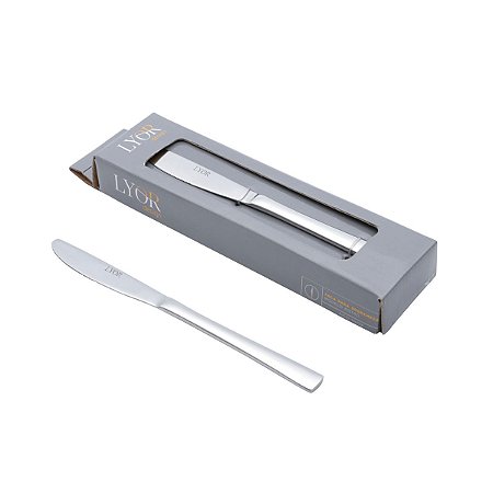 12 FACAS P/SOBREMESA DE AÇO INOX BISTRO C/CAIXA DE PRESENTE