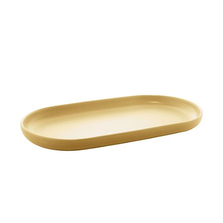 TRAVESSA PORCELANA OVAL NÓRDICA AMARELO MATT 30x17x3cm