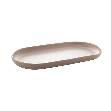 TRAVESSA PORCELANA OVAL NÓRDICA CINZA MATT 30x17x3cm