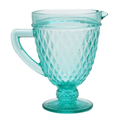 JARRA DE VIDRO BICO DE ABACAXI AZUL TIFFANY 1l