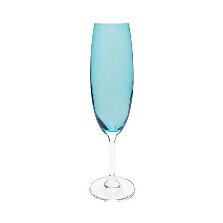 CJ 6 TAÇAS P/CHAMPAGNE DE VIDRO SODO-CÁLCICO C/TITÂNIO 220ML