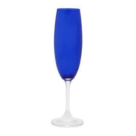 CJ 6 TAÇAS CHAMPAGNE CRISTAL ECOLÓGICO KLARA COBALTO 220ml