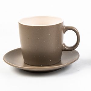 CJ 4 XÍCARAS CHÁ CERÂMICA GRANILITE CINZA 200ml
