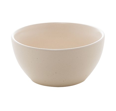 CJ 2 BOWLS CERÂMICA GRANILITE MARFIM 10x5cm