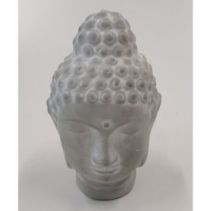 DECORAÇÃO DE CONCRETO BUDDHA CABEÇA CINZA 8x8x12,5cm