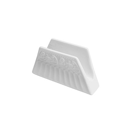 PORTA GUARDANAPOS  PORCELANA NEW BONE ANGEL BRANCO 9x14,5x8