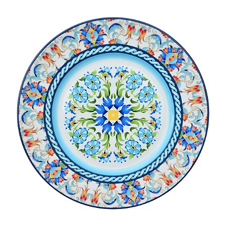 PRATO RASO TUNISIA EM PORCELANA D28CM