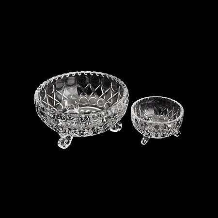 CJ 7PC P/SOBREMESA DE CRISTAL LILE 10x6cm/18x9,5cm
