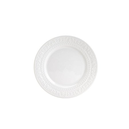 PRATO RASO DE PORCELANA NEW BONE ANGEL BRANCO 27cm