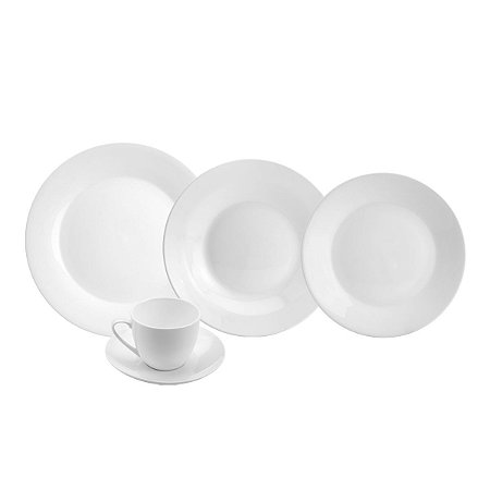APARELHO DE JANTAR 30PC P/CHÁ DE PORCELANA CLEAN