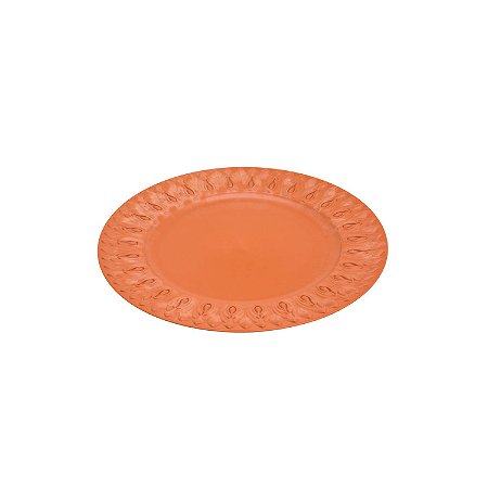 CJ 6 SOUSPLATS DE PLÁSTICO PÉTALAS LARANJA 36cm