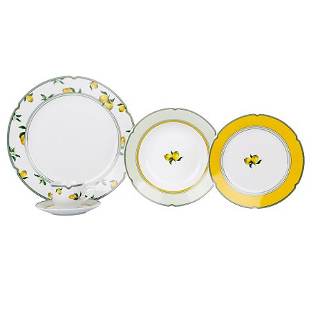 APARELHO DE JANTAR 30 PECAS CITRUS EM PORCELANA SUPER WHITE