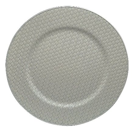 SOUSPLAT TRAMA EM PLASTICO D33CM COR BEGE