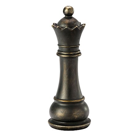 DAMA DECORATIVA DE POLIRESINA PRETA 9,5x26,5cm