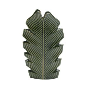VASO DE CERÂMICA BANANA LEAF VERDE 23x12,5x3,5cm