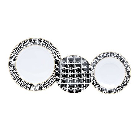BAIXELA 18 PRATOS DE PORCELANA SUPER WHITE EGYPT