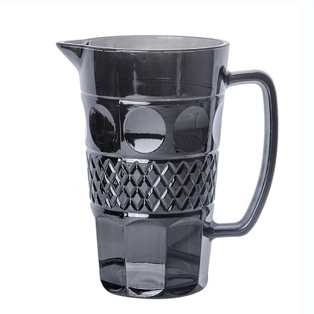 JARRA VIDRO GEOMETRIC CINZA 1l