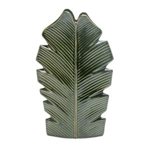 VASO DE CERÂMICA BANANA LEAF VERDE 16x27,5x5cm