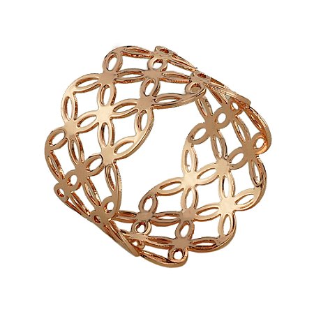 CJ 4 ANÉIS P/GUARDANAPOS METAL ROSÉ GOLD 5x3cm