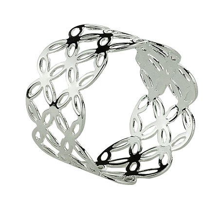 CJ 4 ANÉIS P/GUARDANAPOS METAL PRATEADO 5x3cm