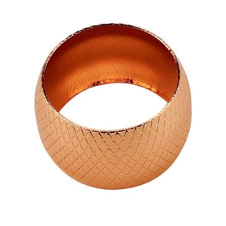 CJ 4 ANÉIS P/GUARDANAPOS METAL ROSÉ GOLD 5x3cm