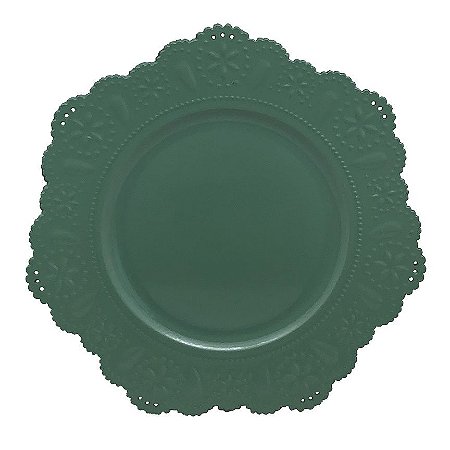 SOUSPLAT RENDA EM PLASTICO D33CM COR VERDE CLARO