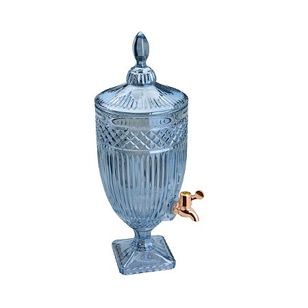 DISPENSER CRISTAL ECOLÓGICO C/TORNEIRA COBRE AZUL PERSA 4,5l