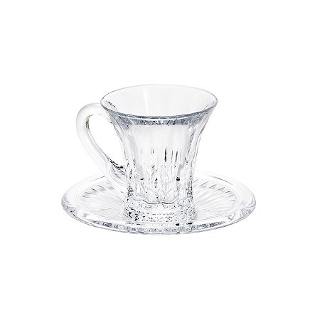 CJ 6 XÍCARAS P/CAFÉ DE CRISTAL RENAISSANCE 105ml