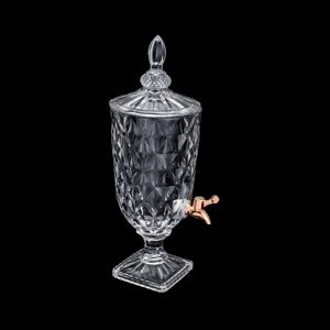 DISPENSER DE CRISTAL ECOLÓGICO C/TORNEIRA COBRE DIAMOND 3l